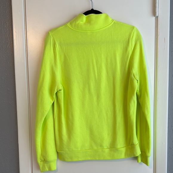 Women’s Victoria's Secret PINK Neon Yellow Half-Zip Pullover - Picture 2 of 2